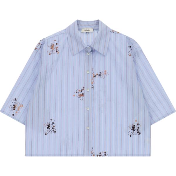 camicie a manica corta Dixie blu a righe