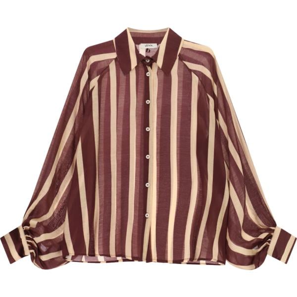 camicie Dixie marrone a righe