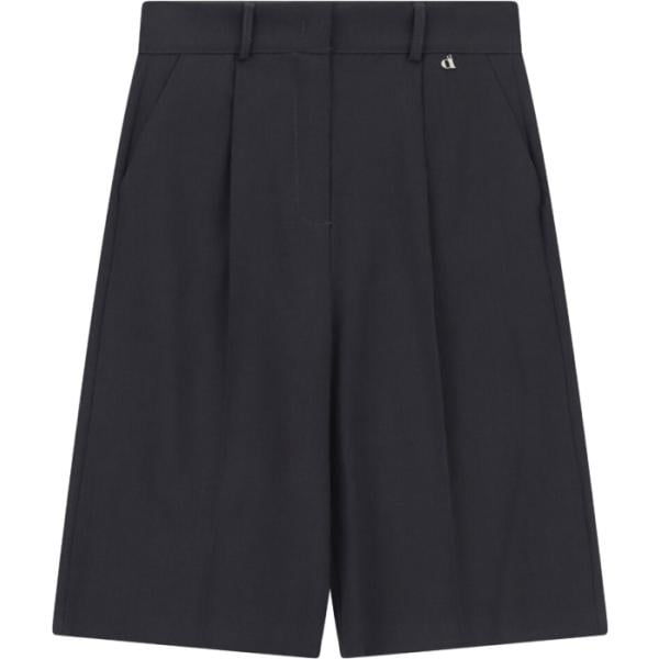 Shorts da donna in blu scuro a vita alta con cintura Dixie