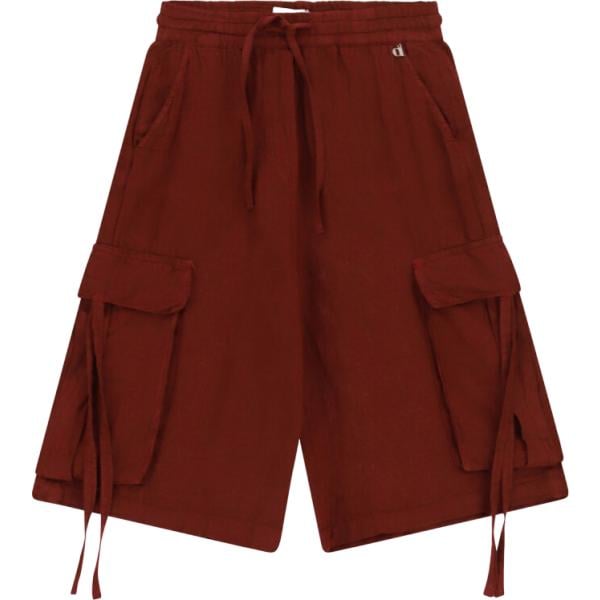 Bermuda da donna in bordeaux a vita alta con coulisse Dixie
