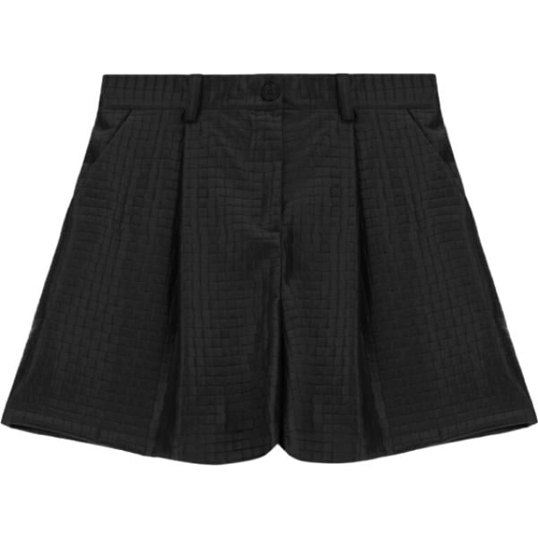 Shorts da donna in nero pece a quadri Dixie