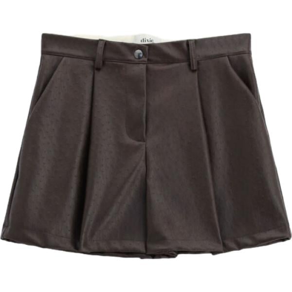 Shorts da donna in grigio scuro a vita alta Dixie