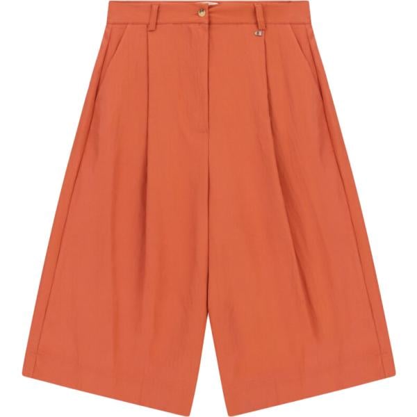 Bermuda da donna in arancione scuro a vita alta Dixie