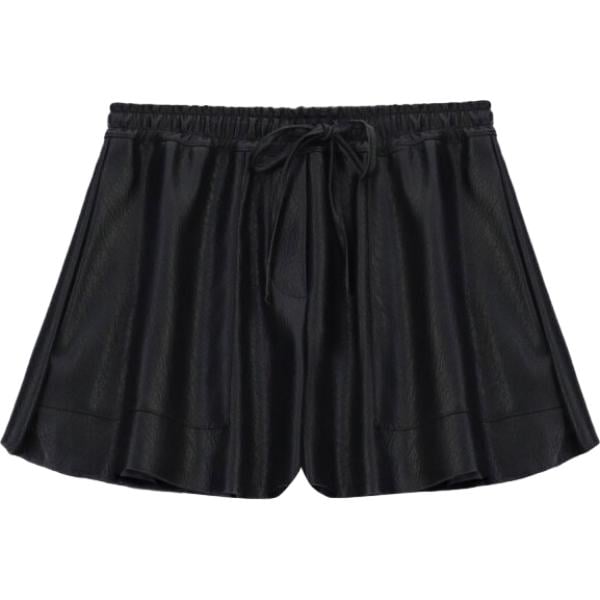 Shorts da donna in nero pece con coulisse Dixie
