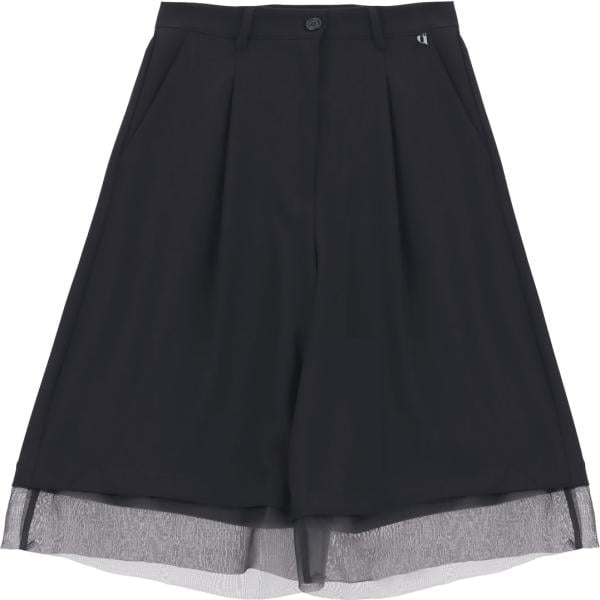 Bermuda da donna in nero pece a vita alta Dixie