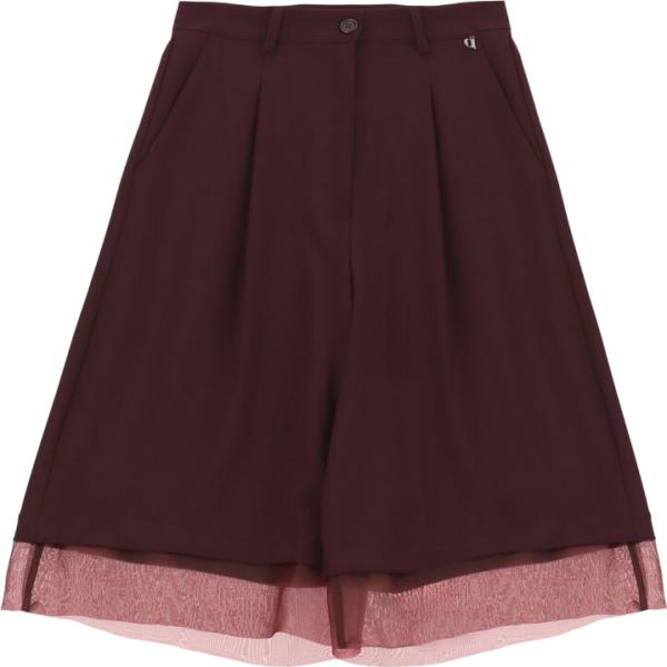 Bermuda da donna in marrone scuro a vita alta Dixie