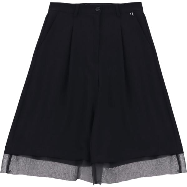 Bermuda da donna in nero pece a vita alta Dixie