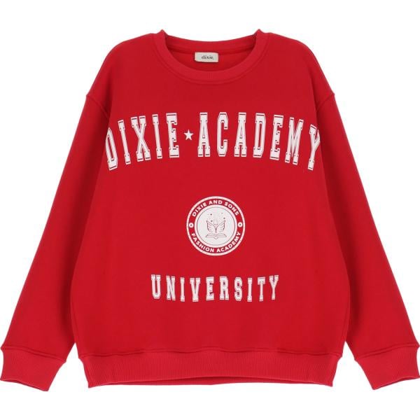felpe Dixie rosso con stampe