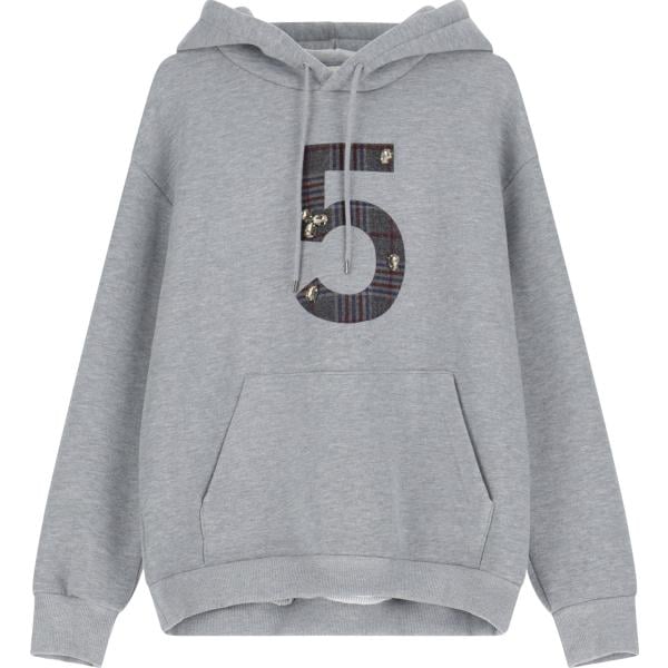 felpe con cappuccio Dixie grigio scozzese