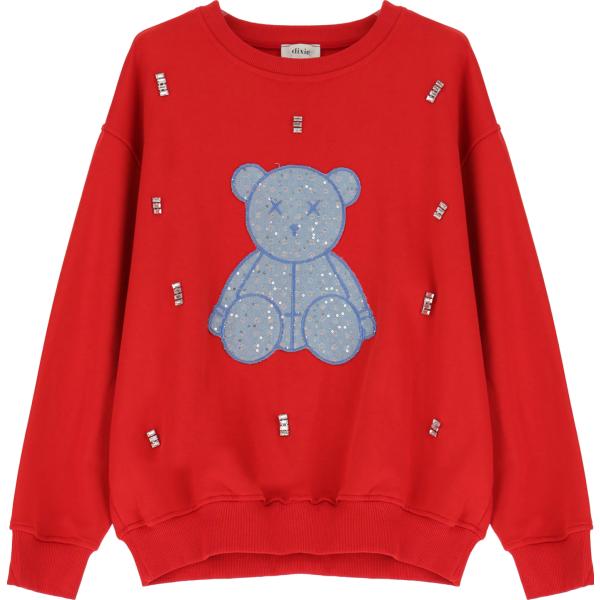 felpe Dixie rosso con stampe