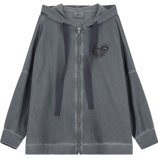 felpe con cappuccio Dixie grigio