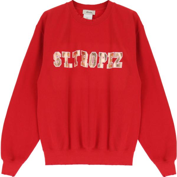 felpe Dixie rosso con stampe