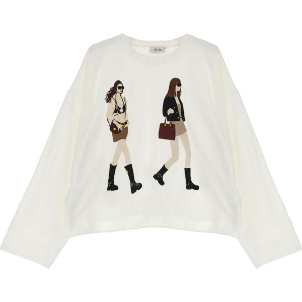 felpe Dixie bianco con stampe
