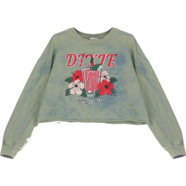 felpe Dixie verde con stampe