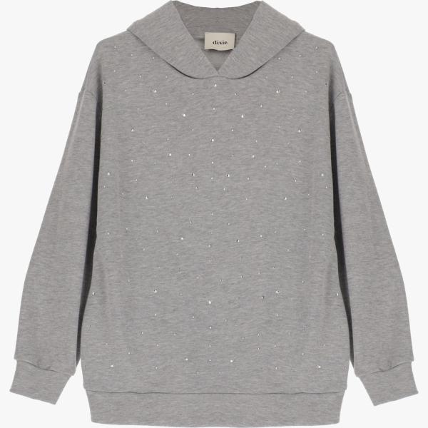 felpe con cappuccio Dixie grigio tinta unita