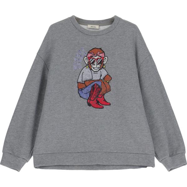 felpe Dixie grigio con stampe