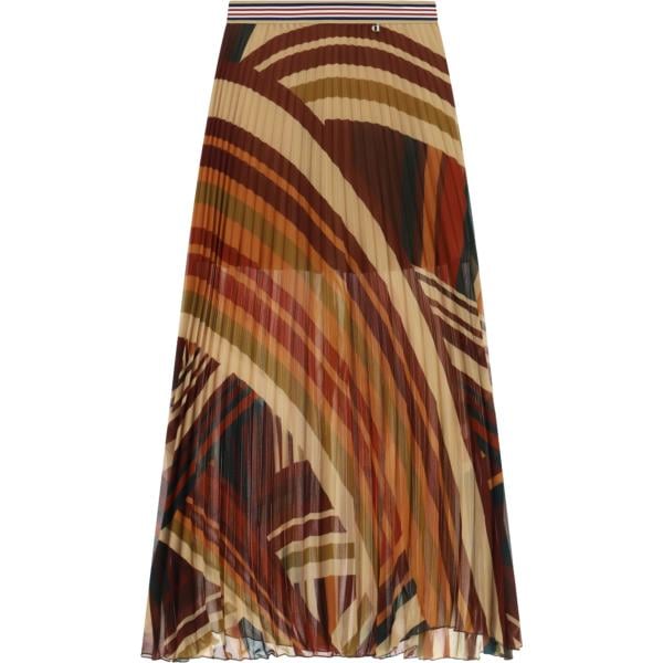 gonne lunghe Dixie marrone geometrica
