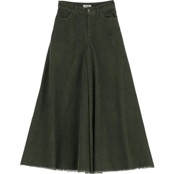 gonne lunghe Dixie verde tinta unita
