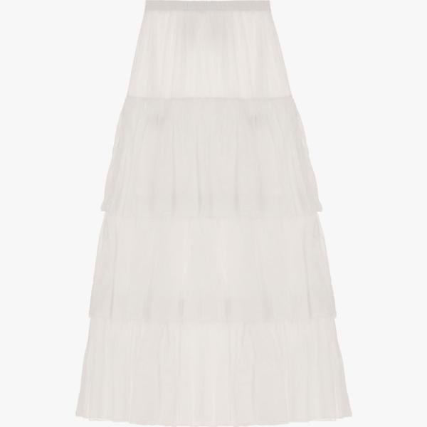 gonne lunghe Dixie bianco tinta unita