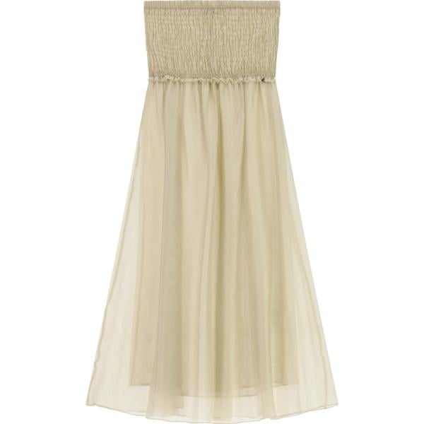 Gonna lunga da donna in beige sabbia lungo Dixie