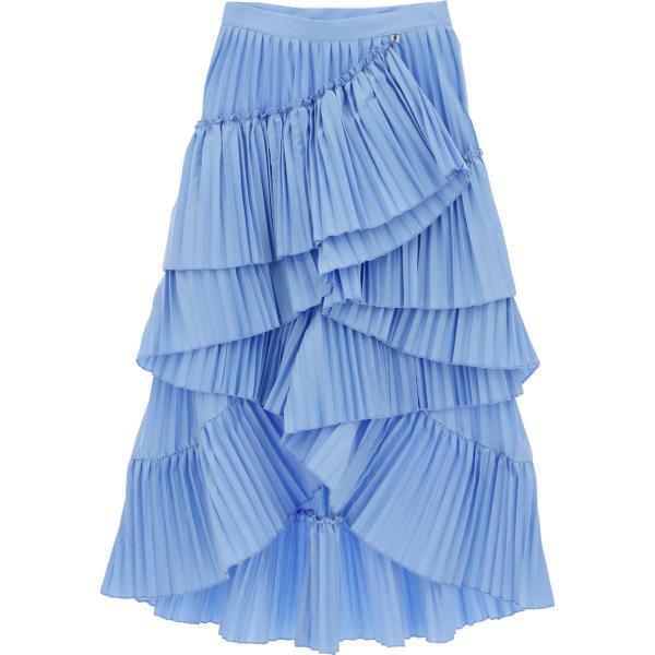 gonne longuette Dixie blu tinta unita