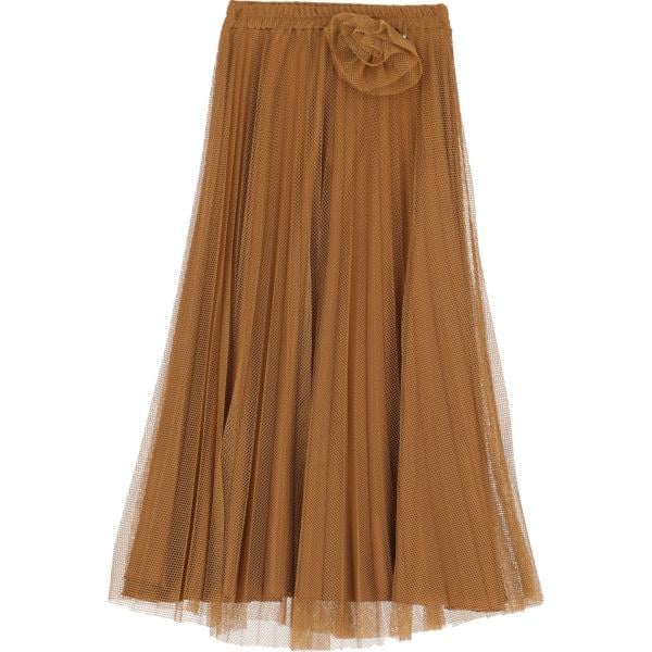 gonne longuette Dixie marrone tinta unita