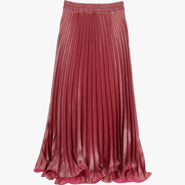 gonne longuette Dixie rosso tinta unita