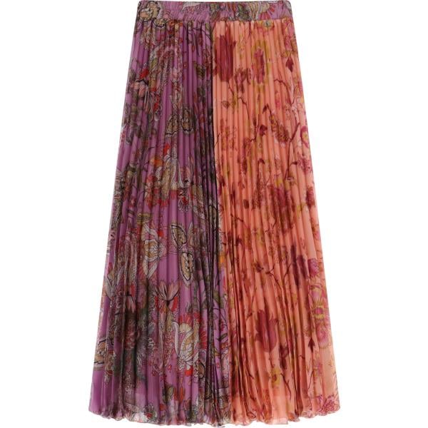 gonne longuette Dixie marrone con stampe