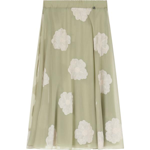 gonne longuette Dixie verde con stampe