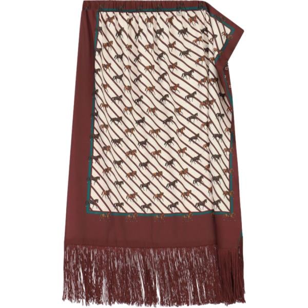 Gonna longuette da donna con stampe con frange lungo Dixie Dixie