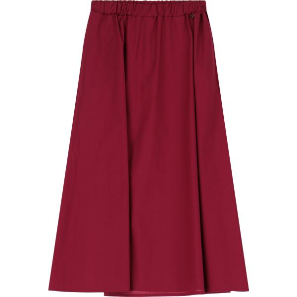 gonne longuette Dixie rosso tinta unita