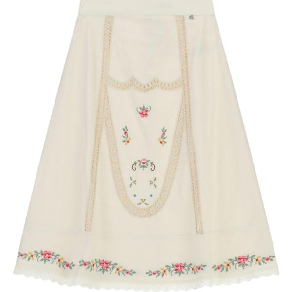 gonne longuette Dixie bianco a fiori