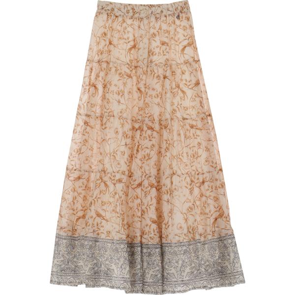 gonne longuette Dixie marrone a fiori