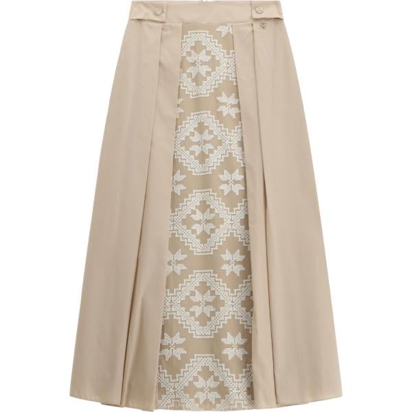 gonne lunghe Dixie marrone geometrica
