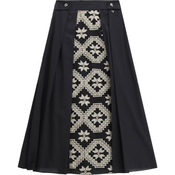 gonne lunghe Dixie nero geometrica