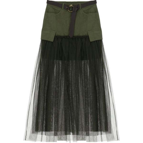 gonne lunghe Dixie nero tinta unita