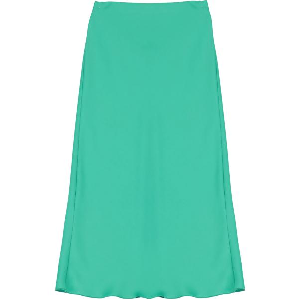 gonne longuette Dixie verde tinta unita