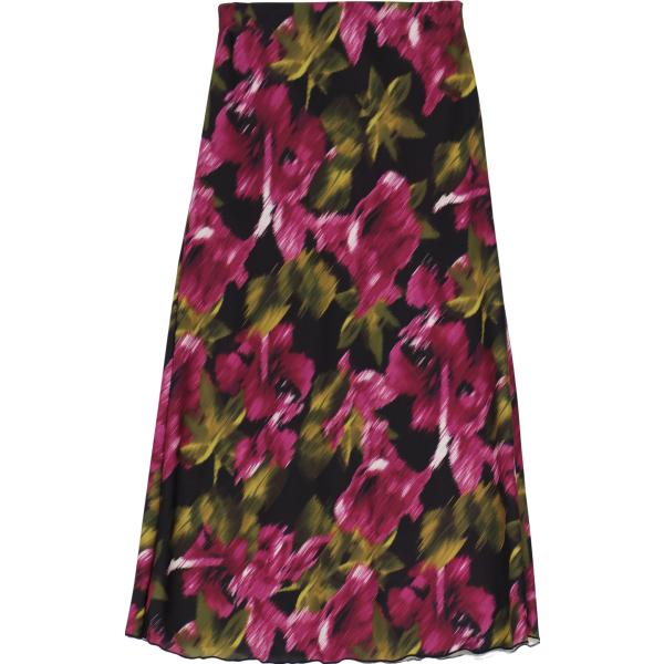 gonne longuette Dixie nero a fiori