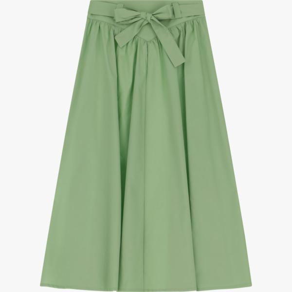 gonne longuette Dixie verde tinta unita