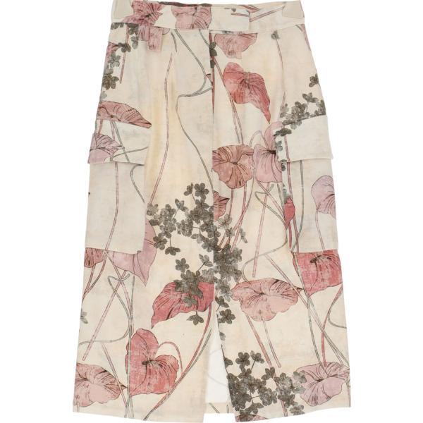 gonne longuette Dixie bianco a fiori