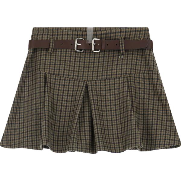 minigonne Dixie verde a quadri