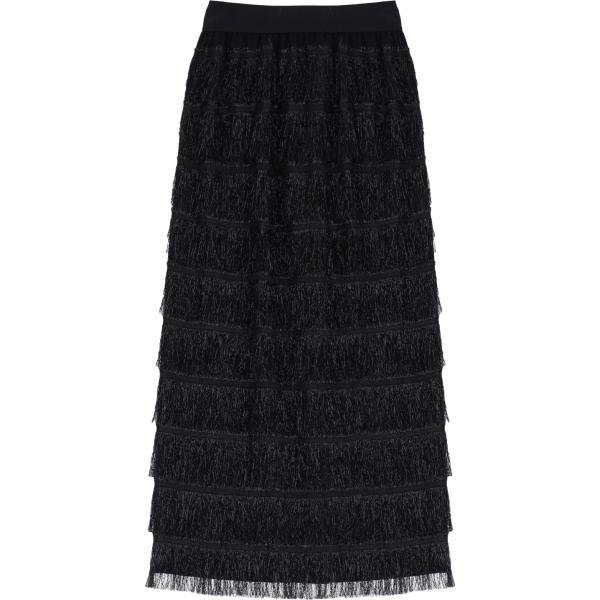 gonne longuette Dixie nero tinta unita