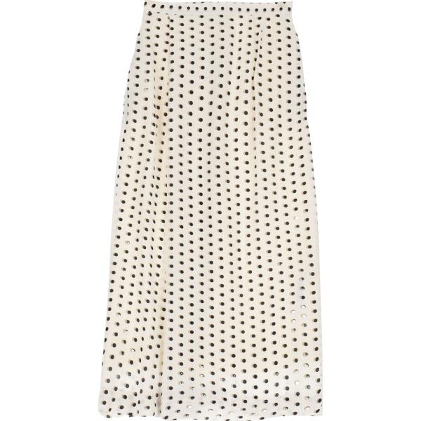 gonne longuette Dixie bianco a pois
