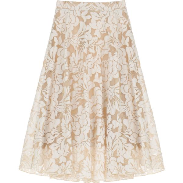 gonne longuette Dixie bianco a fiori