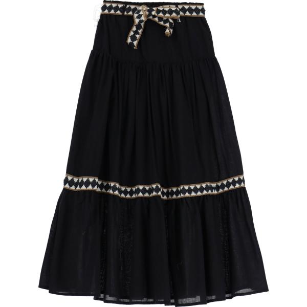 gonne lunghe Dixie nero geometrica