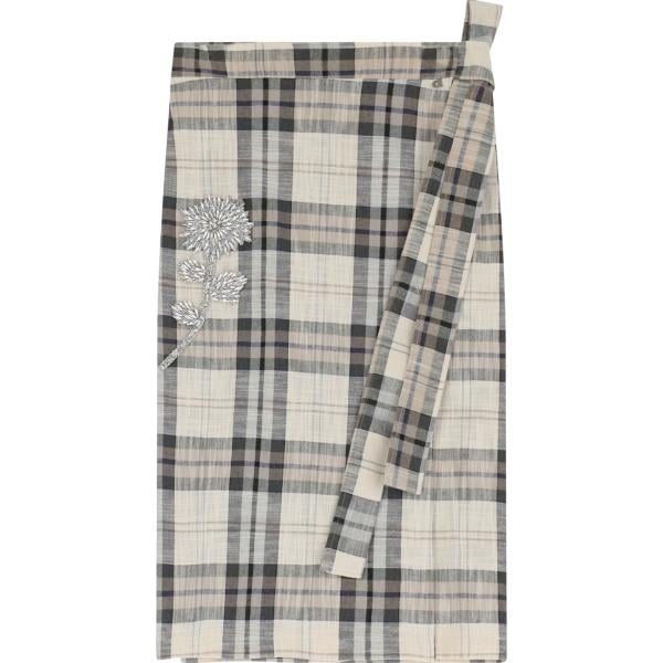 gonne longuette Dixie grigio a quadri