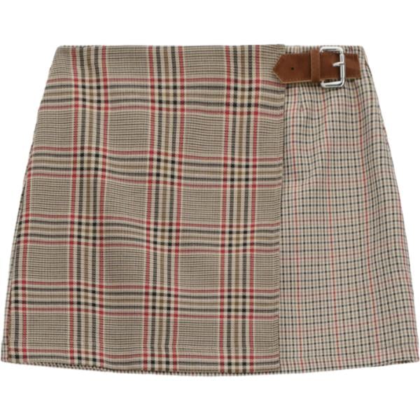minigonne Dixie marrone a quadri