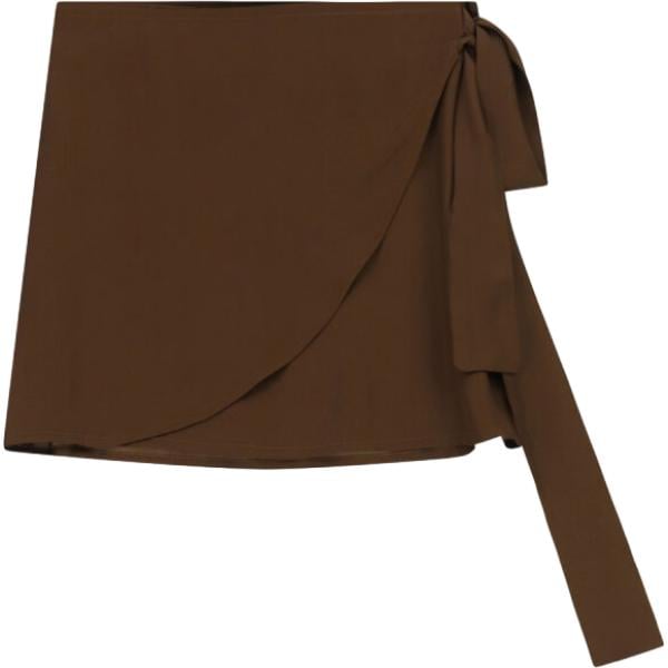 Minigonna da donna in marrone scuro corto Dixie