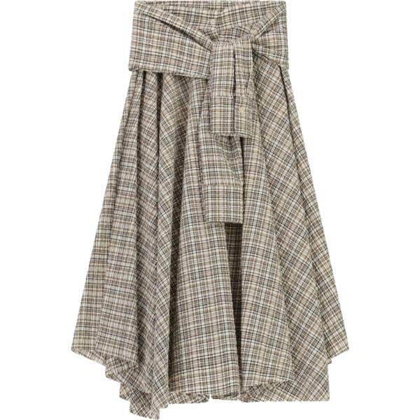 gonne longuette Dixie marrone a quadri