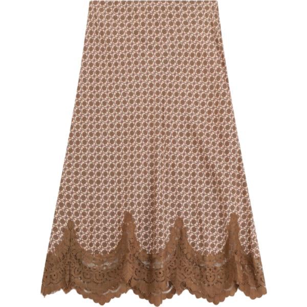 gonne longuette Dixie marrone con stampe